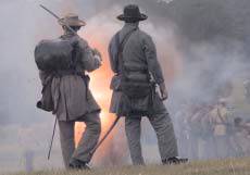 Confederate Officers with explosion